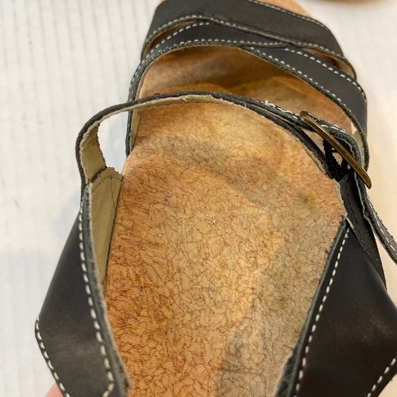 Spenco Women's Sandals Size 9 Black Leather Strappy Arch Support Comfort - Picture 11 of 13